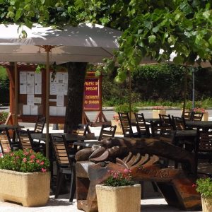 Restaurant avec terrasse ombragée